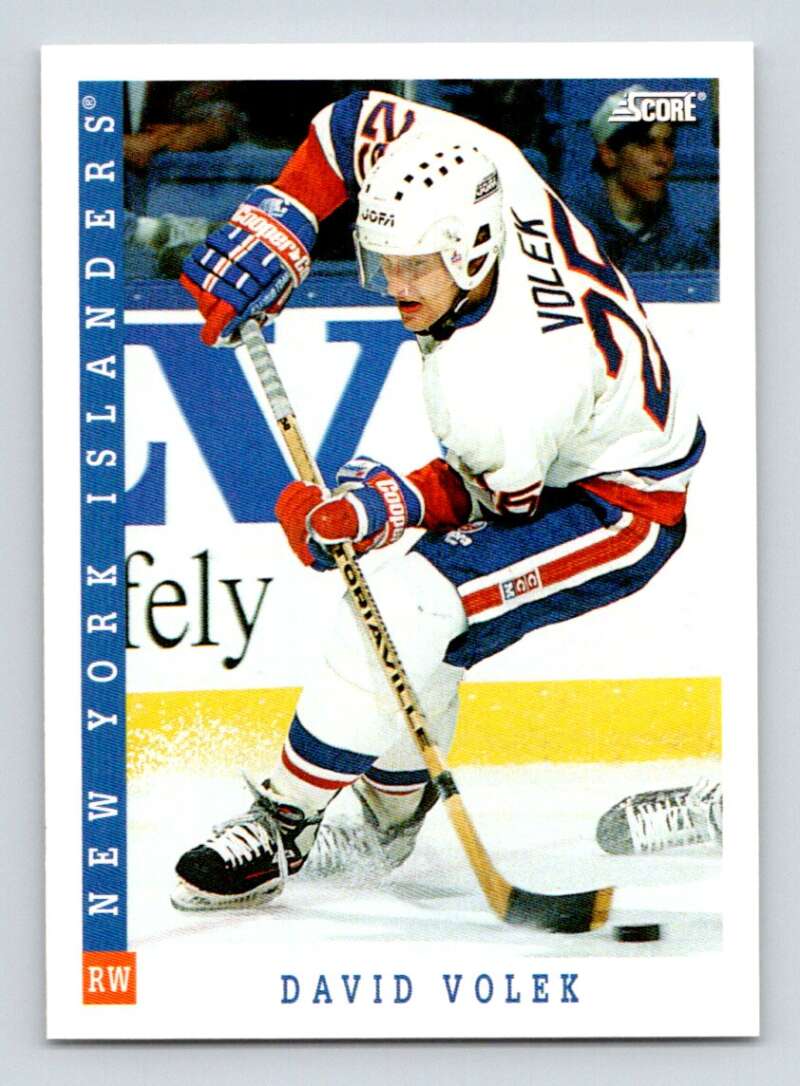 1993-94 Score Canadian #495 David Volek Hockey New York Islanders Image 1