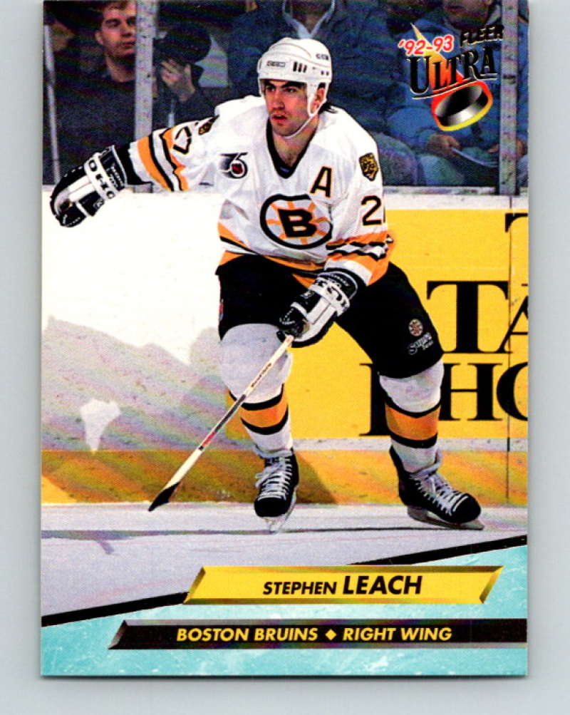 1992-93 Fleer Ultra #5 Stephen Leach Boston Bruins Image 1