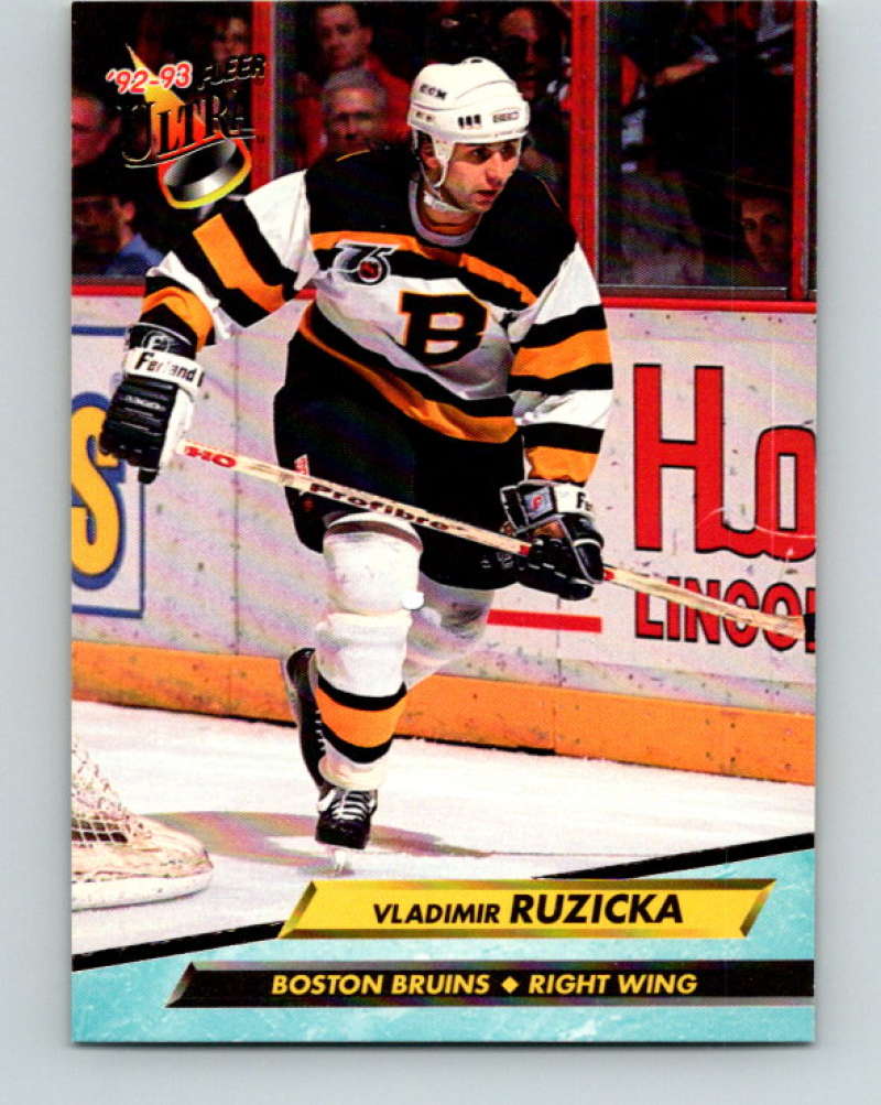 1992-93 Fleer Ultra #10 Vladimir Ruzicka Boston Bruins Image 1