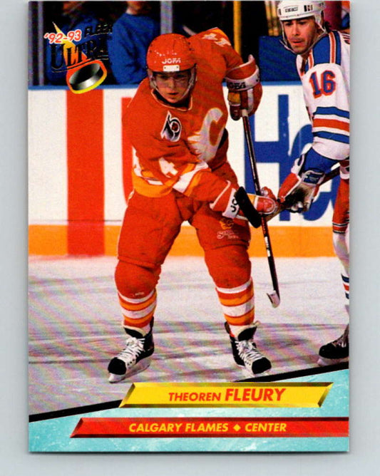 1992-93 Fleer Ultra #21 Theo Fleury  Calgary Flames  Image 1