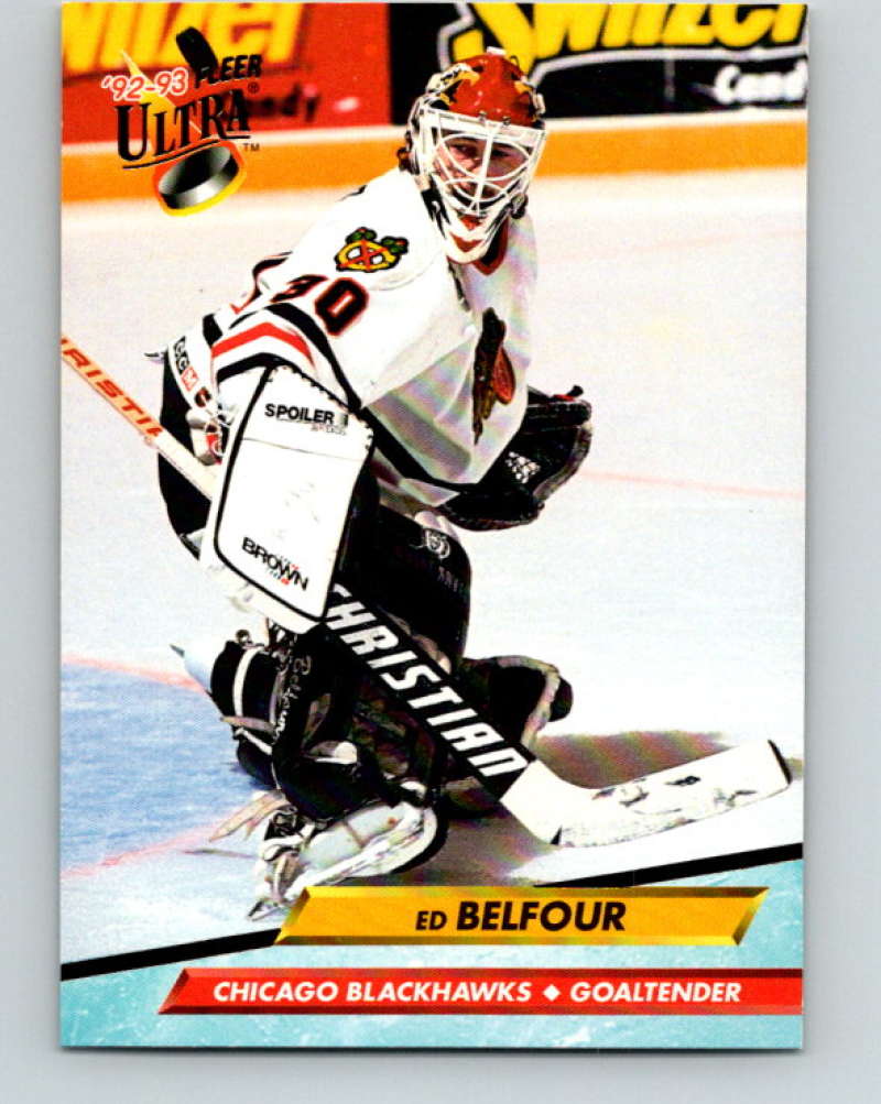 1992-93 Fleer Ultra #32 Ed Belfour Chicago Blackhawks Image 1
