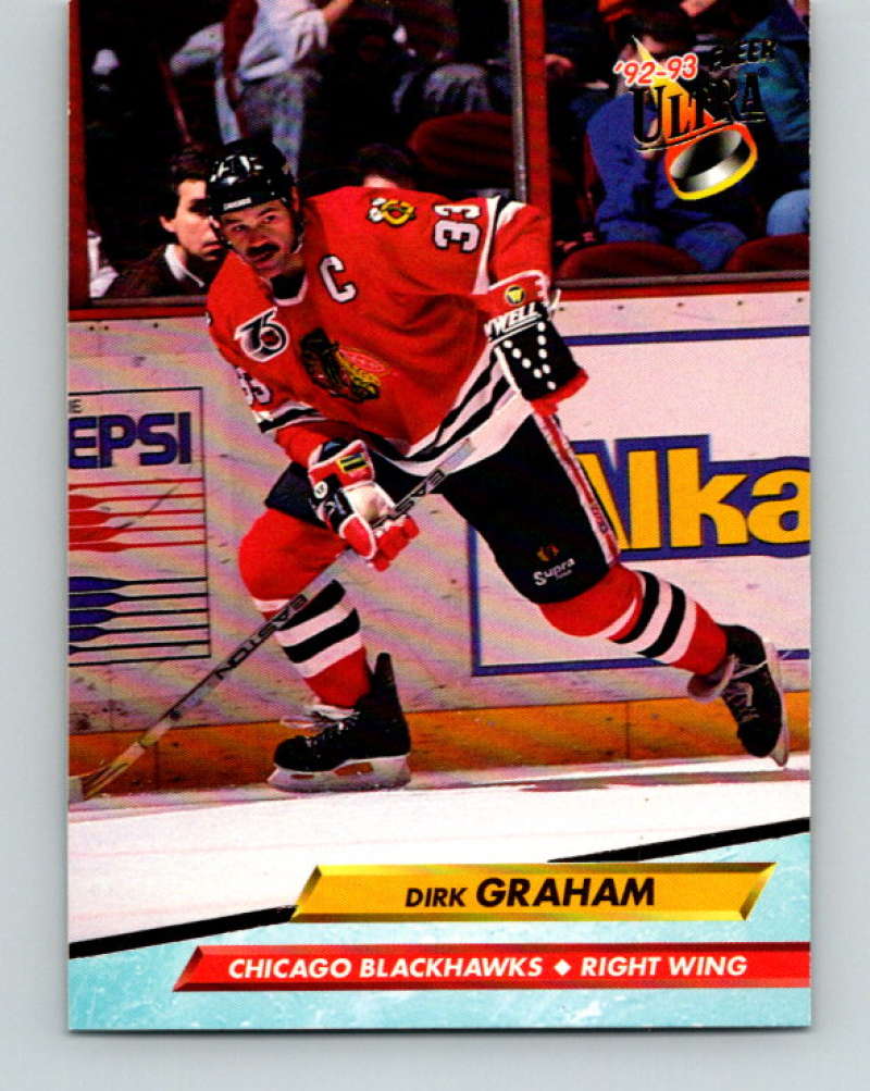 1992-93 Fleer Ultra #36 Dirk Graham Chicago Blackhawks Image 1