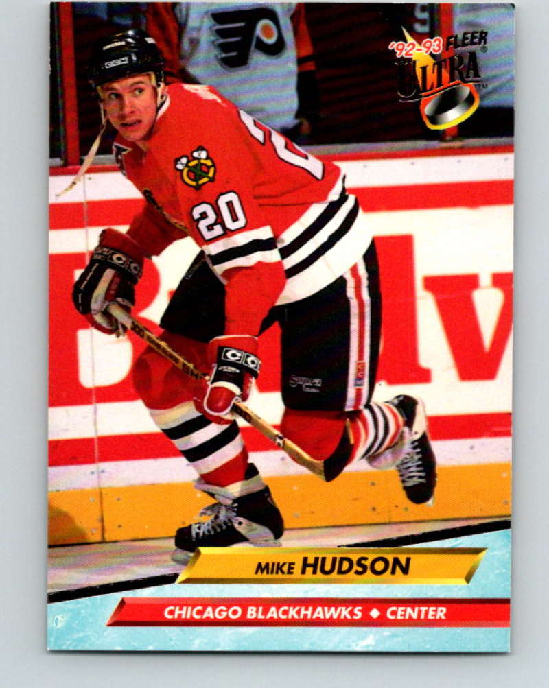 1992-93 Fleer Ultra #37 Mike Hudson Chicago Blackhawks Image 1