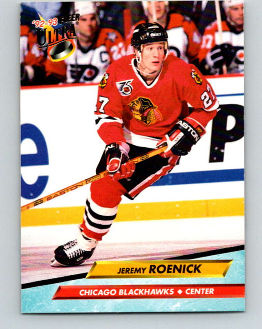 1992-93 Fleer Ultra #41 Jeremy Roenick  Chicago Blackhawks  Image 1