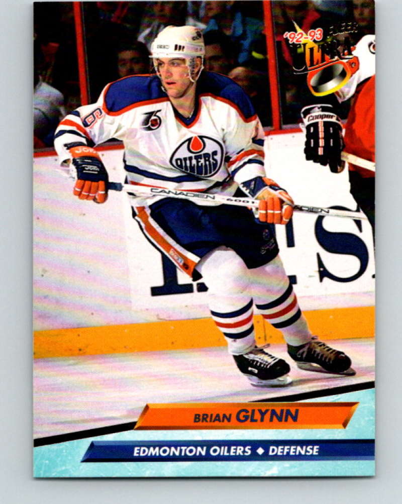 1992-93 Fleer Ultra #58 Brian Glynn Edmonton Oilers Image 1