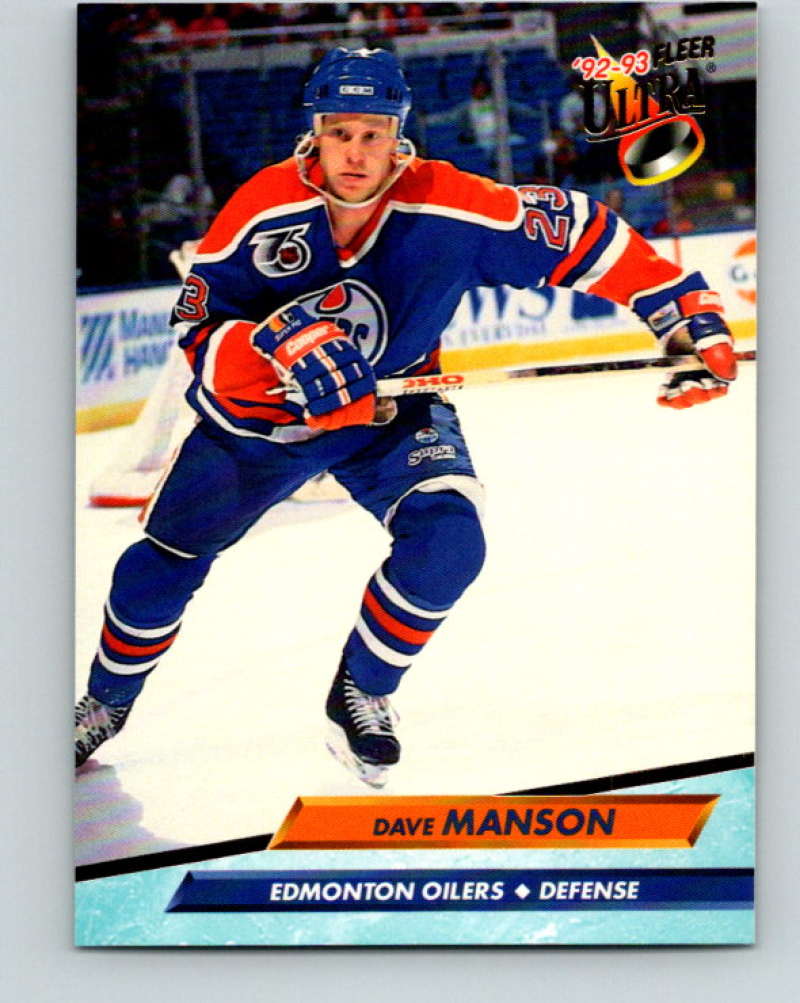 1992-93 Fleer Ultra #62 Dave Manson Edmonton Oilers Image 1