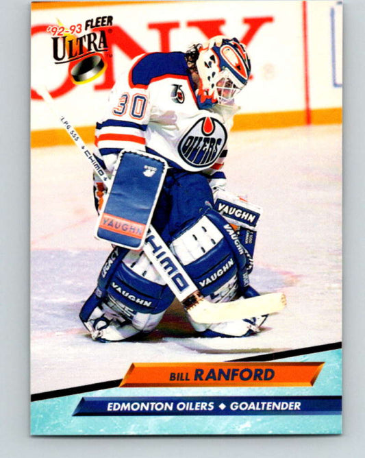 1992-93 Fleer Ultra #65 Bill Ranford  Edmonton Oilers  Image 1