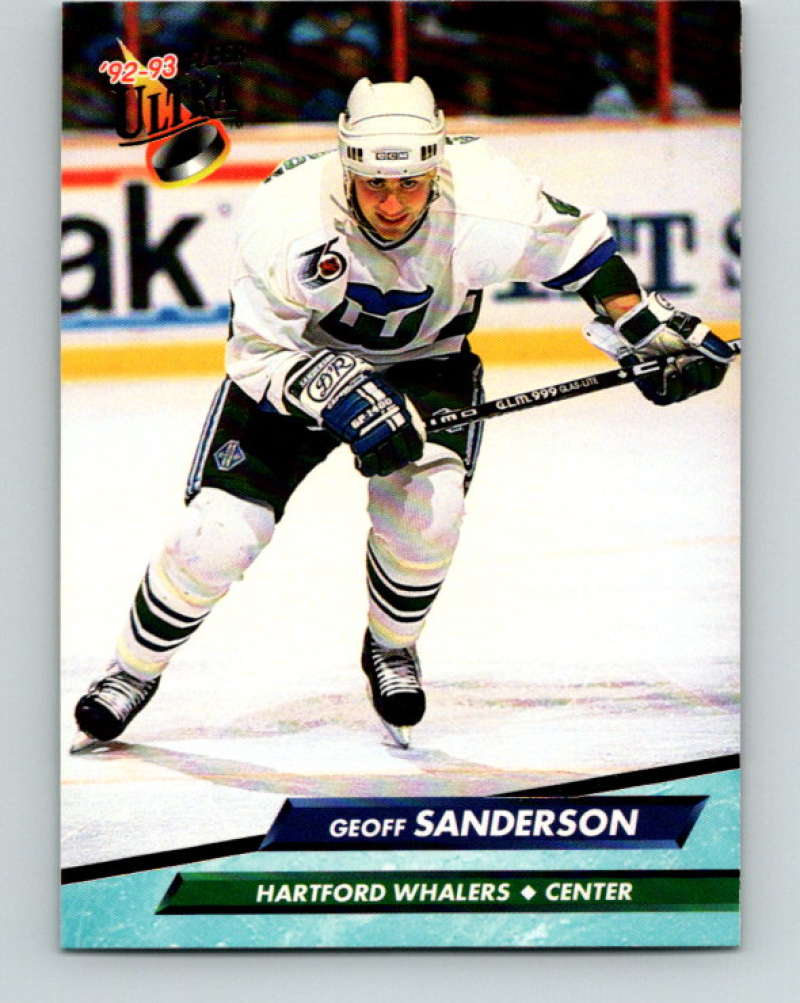 1992-93 Fleer Ultra #75 Geoff Sanderson Hartford Whalers Image 1