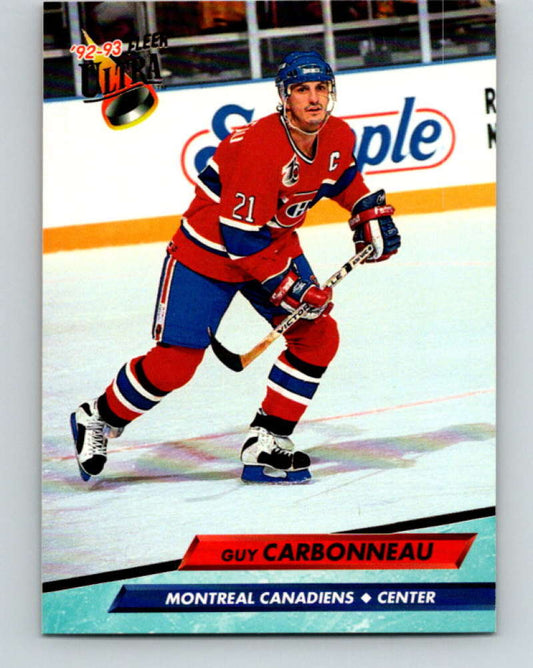 1992-93 Fleer Ultra #102 Guy Carbonneau  Montreal Canadiens  Image 1