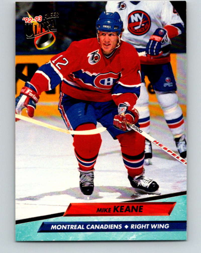1992-93 Fleer Ultra #106 Mike Keane Montreal Canadiens Image 1