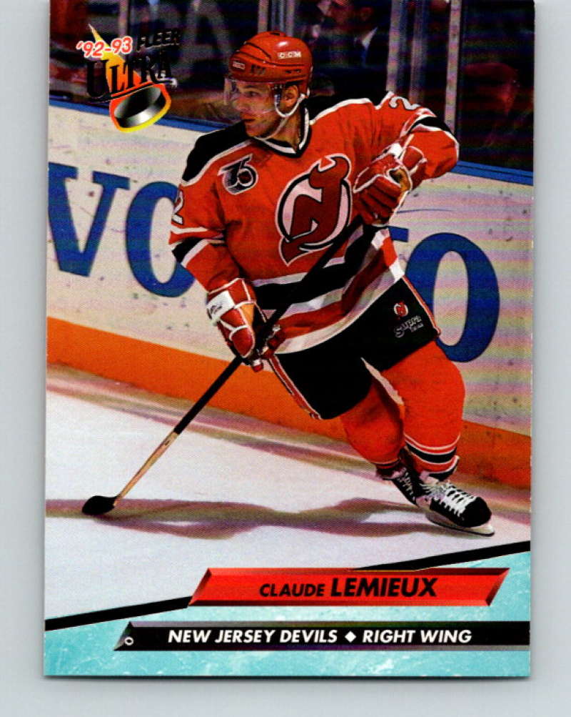 1992-93 Fleer Ultra #114 Claude Lemieux New Jersey Devils Image 1