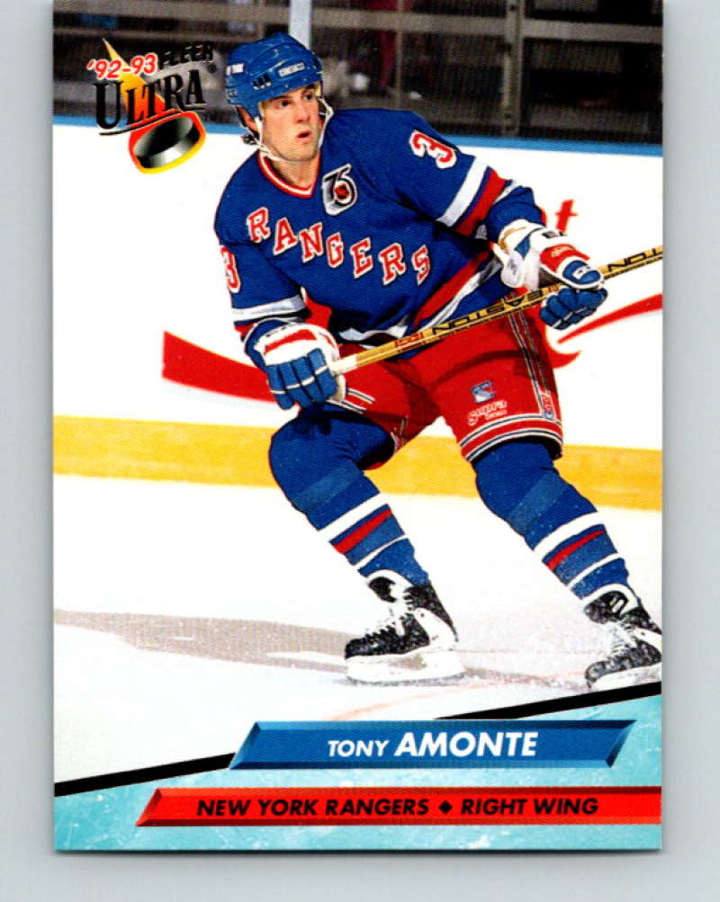 1992-93 Fleer Ultra #133 Tony Amonte New York Rangers Image 1