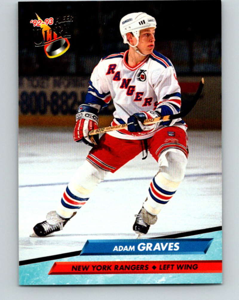 1992-93 Fleer Ultra #136 Adam Graves New York Rangers Image 1