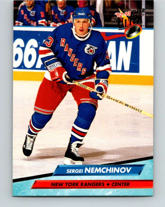 1992-93 Fleer Ultra #140 Sergei Nemchinov  New York Rangers  Image 1