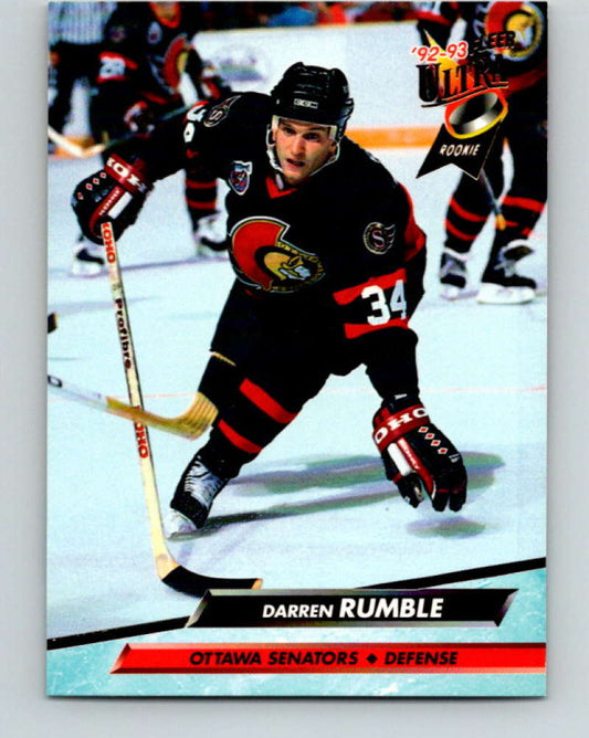 1992-93 Fleer Ultra #148 Darren Rumble  Ottawa Senators  Image 1