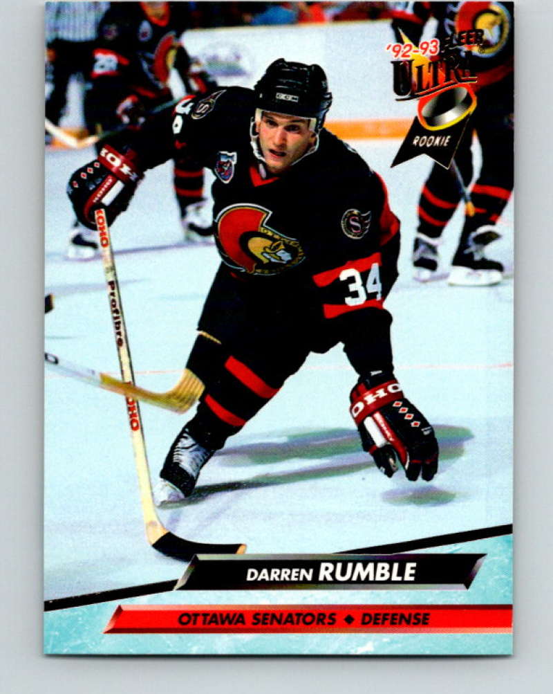 1992-93 Fleer Ultra #148 Darren Rumble Ottawa Senators Image 1