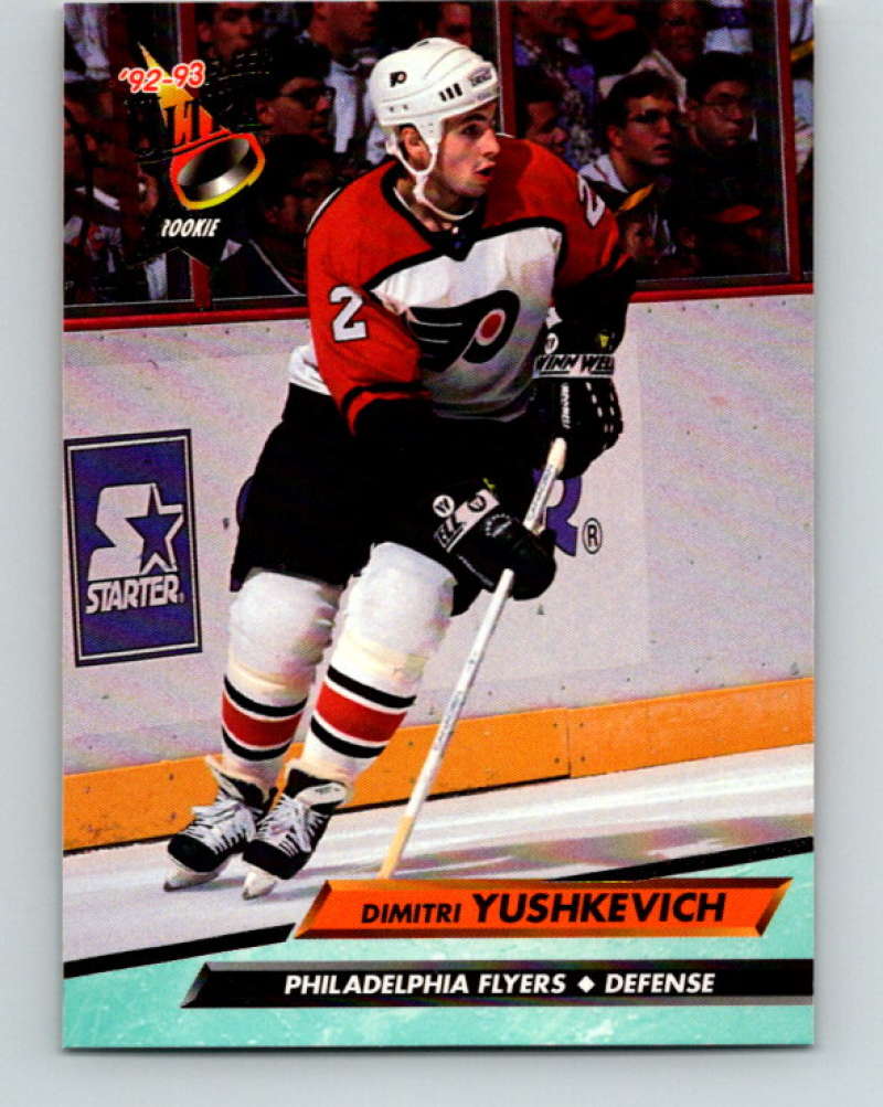 1992-93 Fleer Ultra #161 Dimitri Yushkevich RC Rookie Philadelphia Flyers Image 1