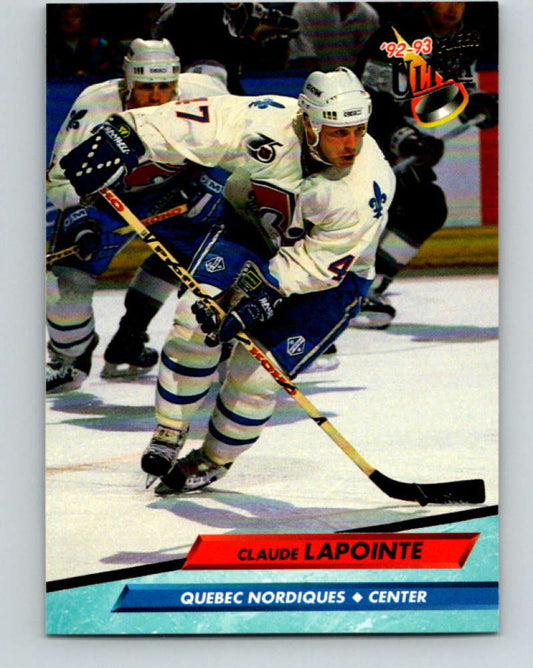 1992-93 Fleer Ultra #176 Claude Lapointe  Quebec Nordiques  Image 1