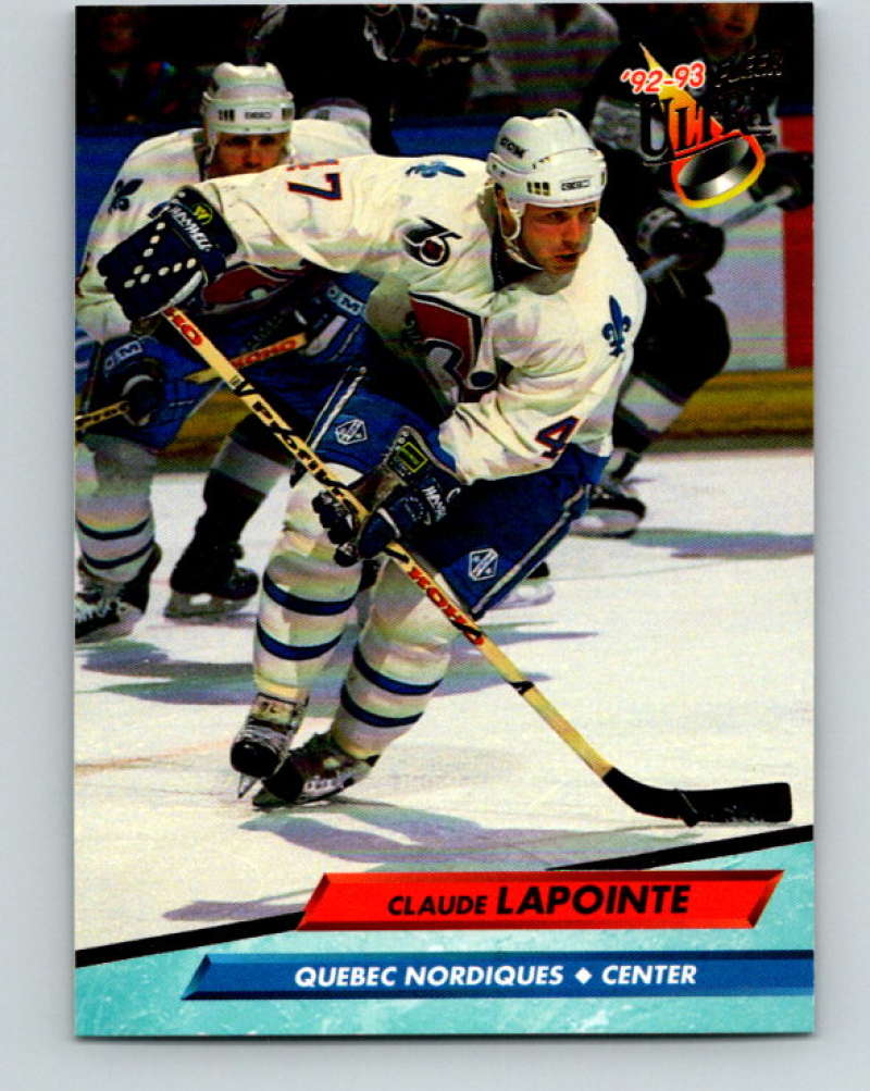 1992-93 Fleer Ultra #176 Claude Lapointe Quebec Nordiques Image 1