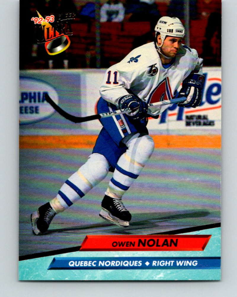 1992-93 Fleer Ultra #177 Owen Nolan Quebec Nordiques Image 1