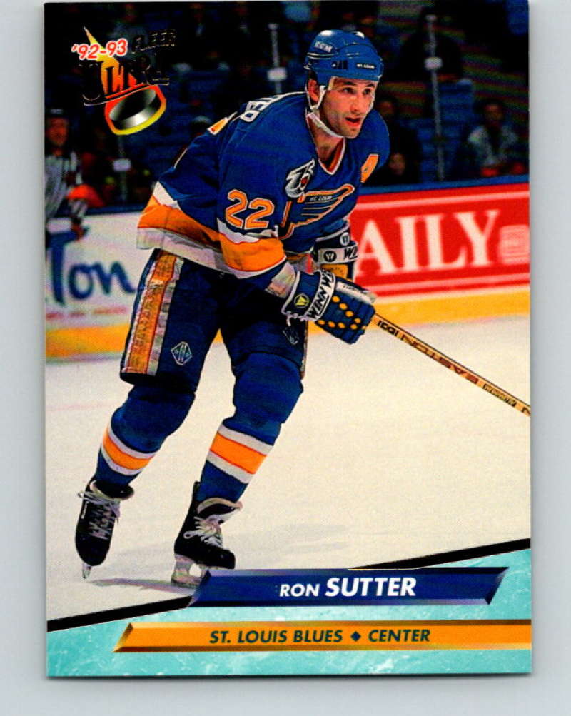 1992-93 Fleer Ultra #190 Ron Sutter St. Louis Blues Image 1