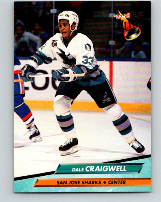 1992-93 Fleer Ultra #192 Dale Craigwell  San Jose Sharks  Image 1