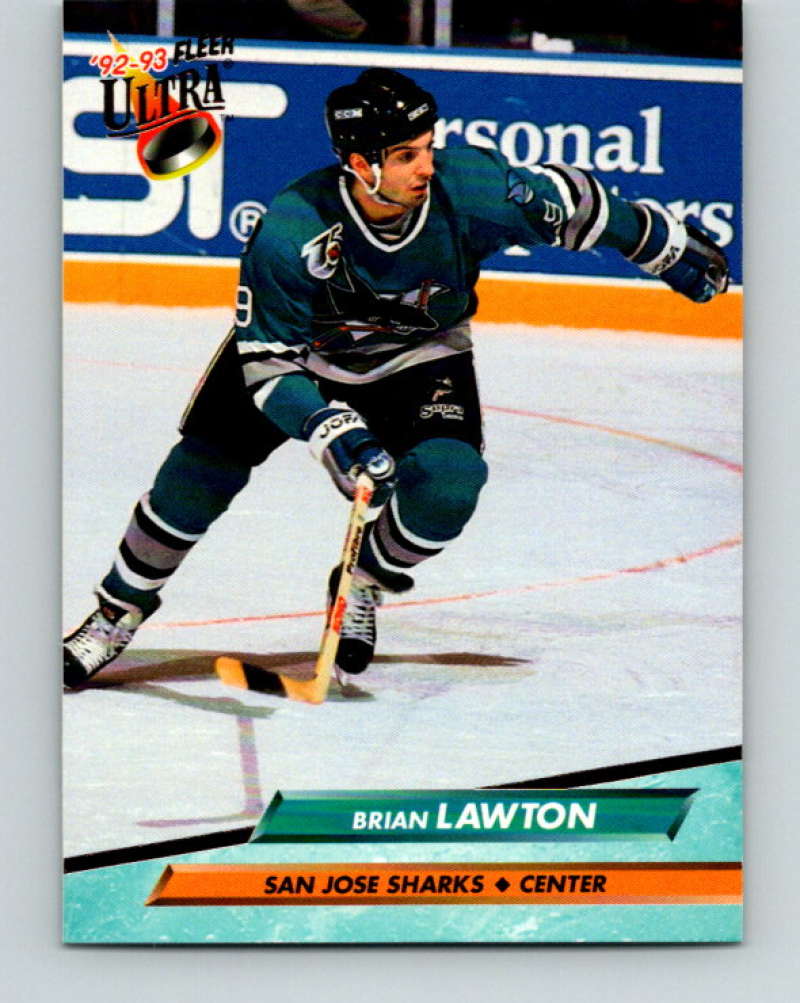 1992-93 Fleer Ultra #197 Brian Lawton San Jose Sharks Image 1