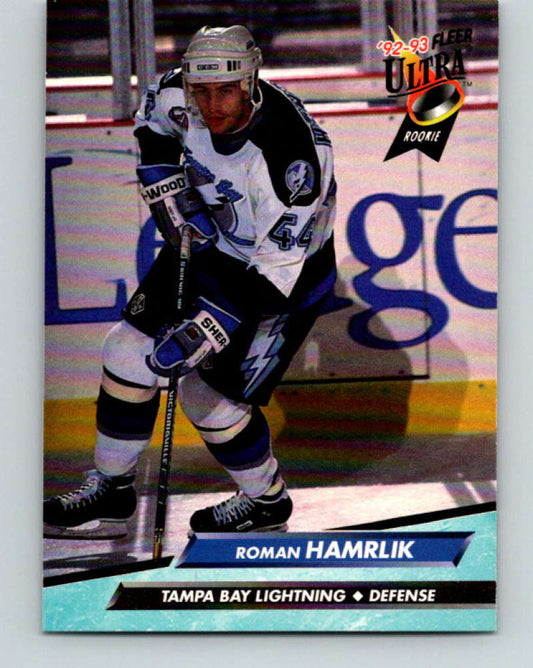 1992-93 Fleer Ultra #201 Roman Hamrlik  RC Rookie Tampa Bay Lightning  Image 1