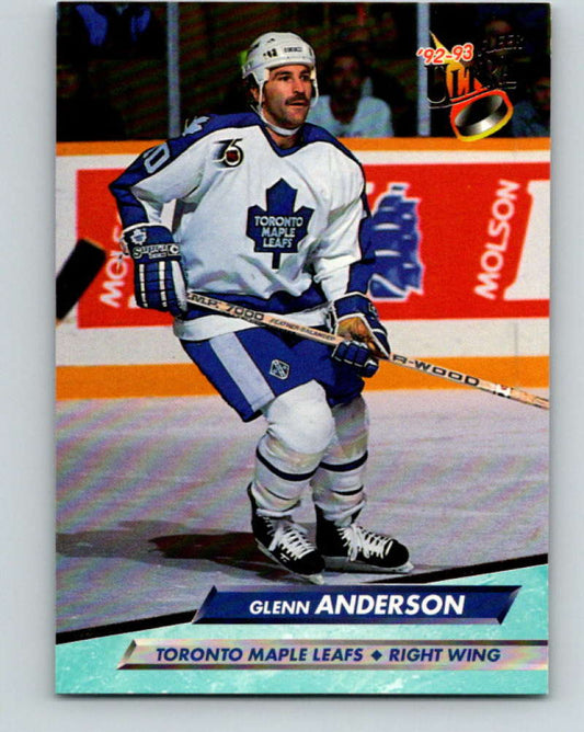 1992-93 Fleer Ultra #207 Glenn Anderson  Toronto Maple Leafs  Image 1