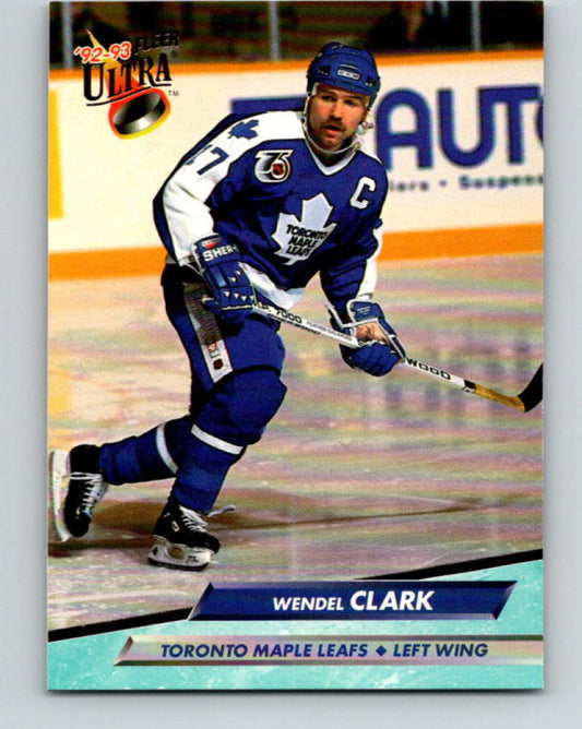 1992-93 Fleer Ultra #208 Wendel Clark  Toronto Maple Leafs  Image 1