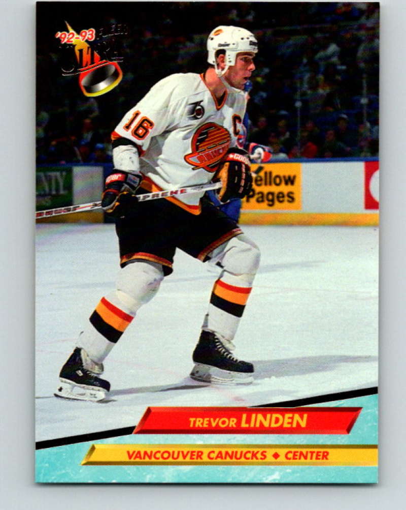 1992-93 Fleer Ultra #222 Trevor Linden Vancouver Canucks Image 1