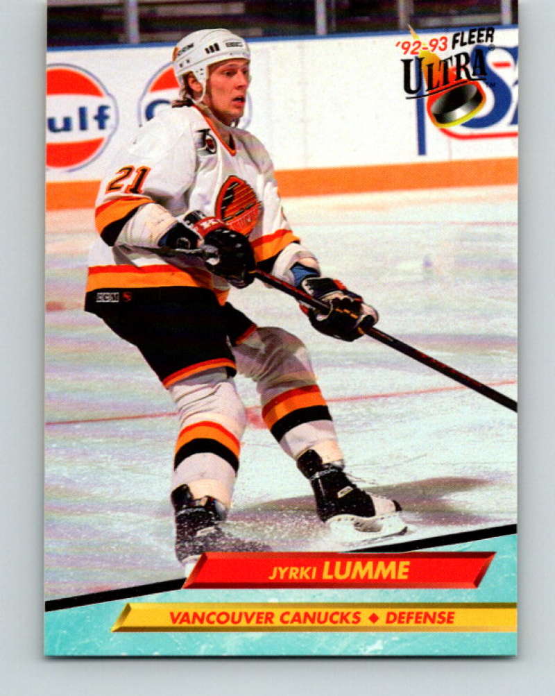 1992-93 Fleer Ultra #223 Jyrki Lumme Vancouver Canucks Image 1