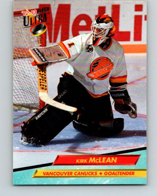 1992-93 Fleer Ultra #224 Kirk McLean  Vancouver Canucks  Image 1
