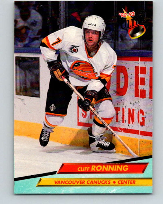 1992-93 Fleer Ultra #227 Cliff Ronning  Vancouver Canucks  Image 1
