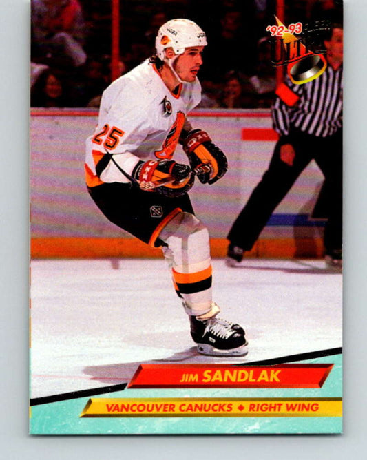 1992-93 Fleer Ultra #228 Jim Sandlak  Vancouver Canucks  Image 1
