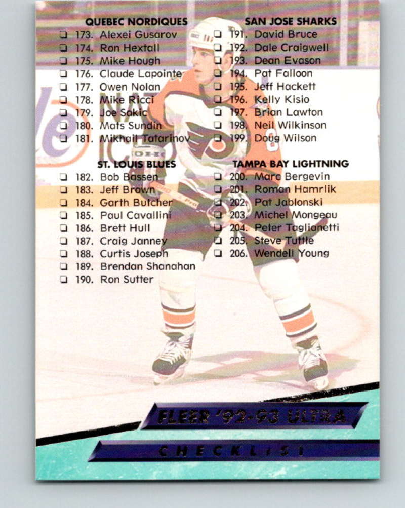 1992-93 Fleer Ultra #250 Checklist 3 Image 1