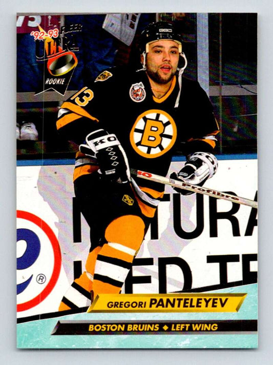 1992-93 Fleer Ultra #254 Grigori Panteleyev  RC Rookie Boston Bruins  Image 1