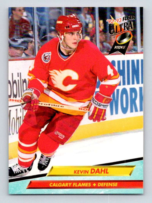 1992-93 Fleer Ultra #266 Kevin Dahl  RC Rookie Calgary Flames  Image 1