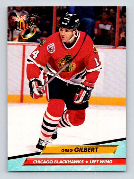 1992-93 Fleer Ultra #275 Greg Gilbert  Chicago Blackhawks  Image 1