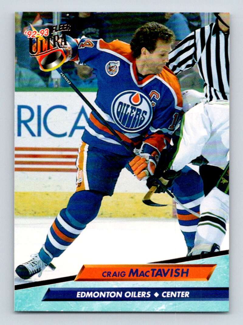 1992-93 Fleer Ultra #294 Craig MacTavish Edmonton Oilers Image 1