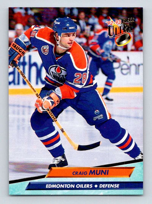 1992-93 Fleer Ultra #296 Craig Muni  Edmonton Oilers  Image 1