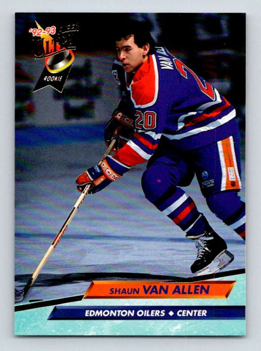 1992-93 Fleer Ultra #299 Shaun Van Allen  Edmonton Oilers  Image 1