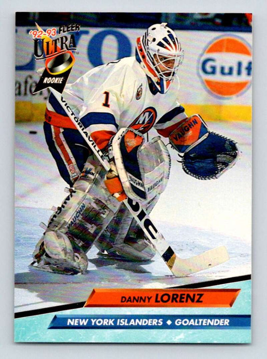 1992-93 Fleer Ultra #345 Danny Lorenz  RC Rookie New York Islanders  Image 1