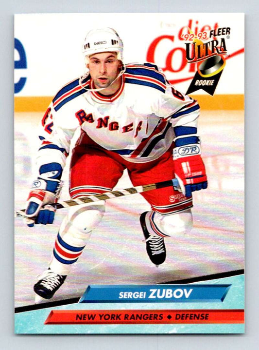 1992-93 Fleer Ultra #359 Sergei Zubov  RC Rookie New York Rangers  Image 1