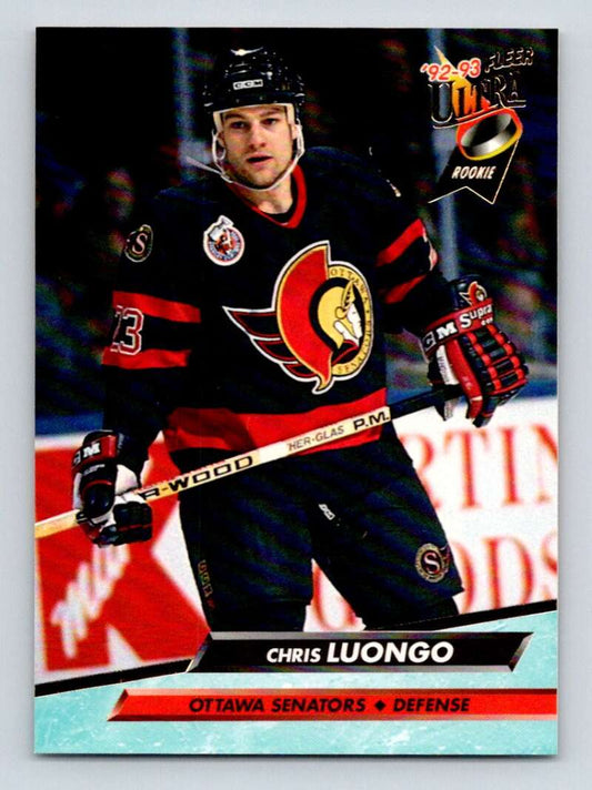 1992-93 Fleer Ultra #362 Chris Luongo  RC Rookie Ottawa Senators  Image 1