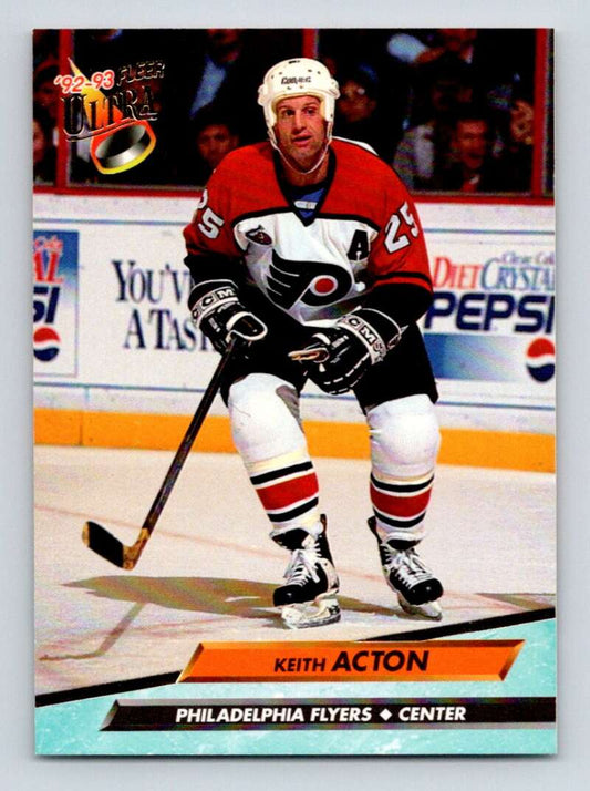 1992-93 Fleer Ultra #368 Keith Acton  Philadelphia Flyers  Image 1