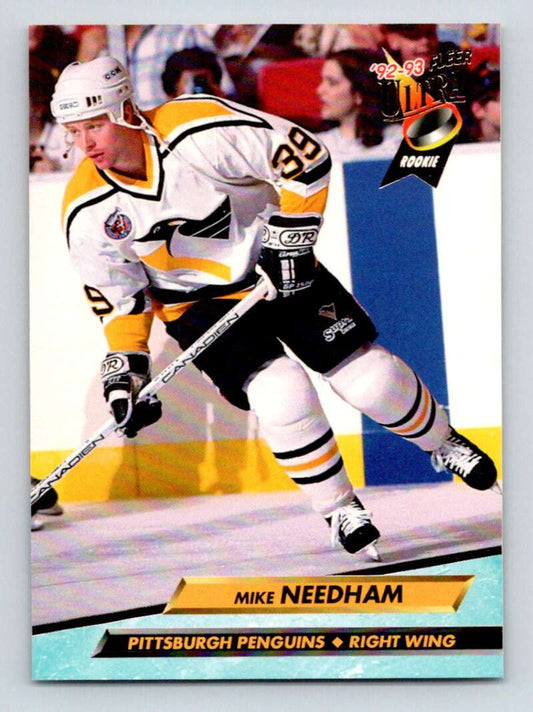 1992-93 Fleer Ultra #380 Mike Needham  RC Rookie Pittsburgh Penguins  Image 1