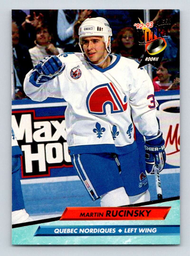 1992-93 Fleer Ultra #390 Martin Rucinsky Quebec Nordiques Image 1