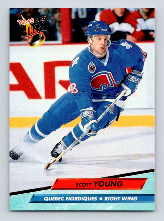 1992-93 Fleer Ultra #391 Scott Young  Quebec Nordiques  Image 1