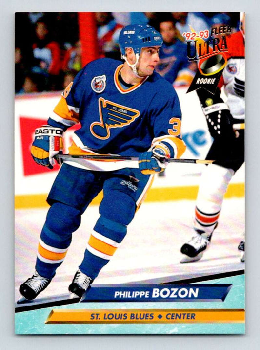 1992-93 Fleer Ultra #392 Philippe Bozon  St. Louis Blues  Image 1